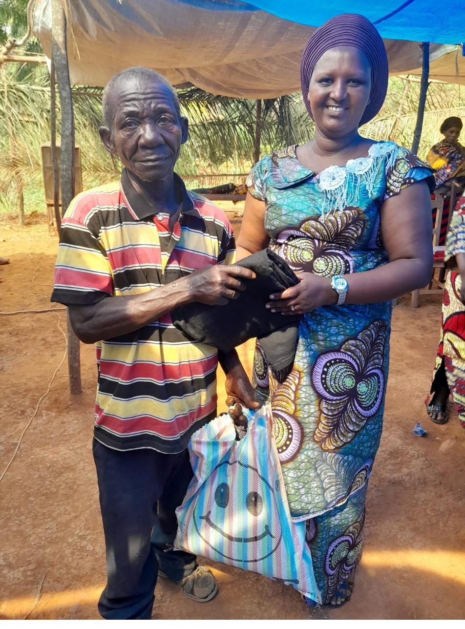 Two people standing together during a Fount Community activity